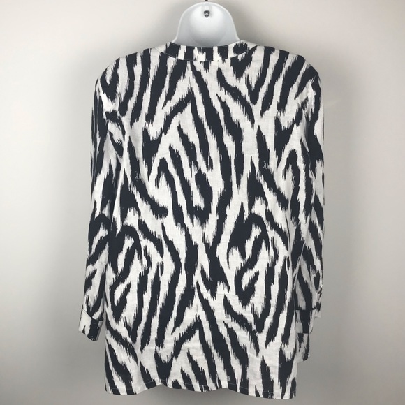 JM Collection 100% linen shirt - Picture 2 of 6